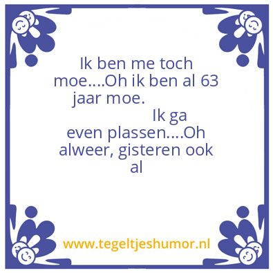Tegeltje: Moe