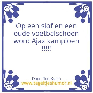 Tegeltje: Ajax kampioen