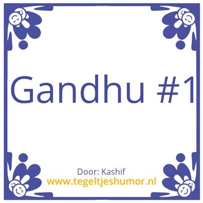 Tegeltje: Gandhu