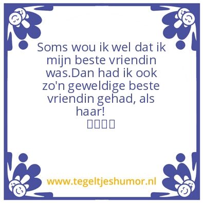 Tegeltje: Vriendinnen