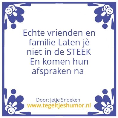 Tegeltje: Vrienden Vriezen familie
