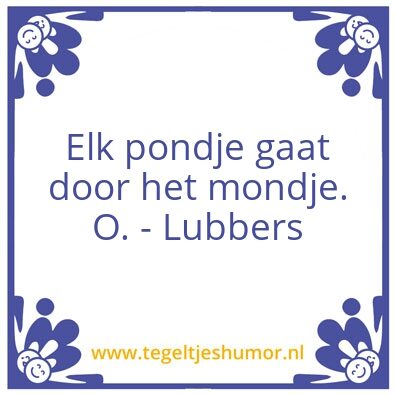 Tegeltje: O
