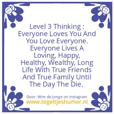 Tegeltje: Level 3 Thinking