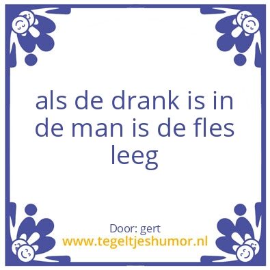 Tegeltje: drank