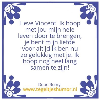 Tegeltje: Lieve Vincent