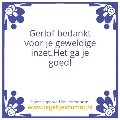 Tegeltje: gerlof