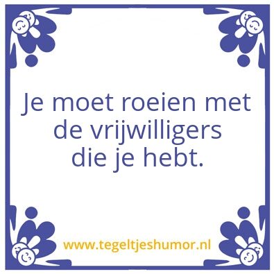 Tegeltje: Vrijwilligers