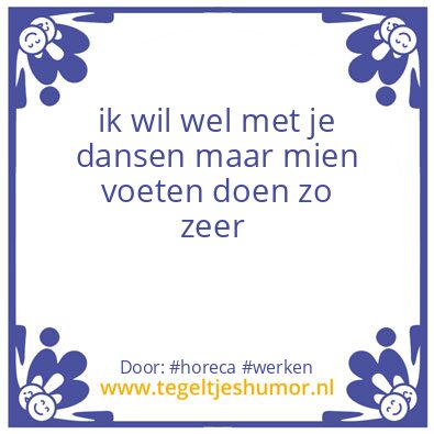 Tegeltje: #horeca